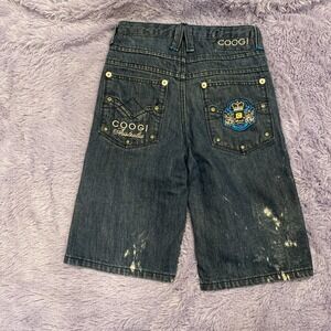 Vintage COOGI Kids Boys Denim Blue‎ Jean Shorts 7x Youth Distressed Australia